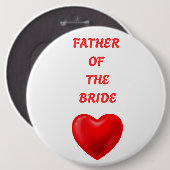 Father of the Bride Ronde Button 6,0 Cm (Voorkant /achterkant)