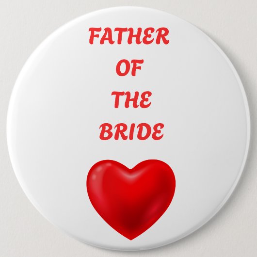 Father of the Bride Ronde Button 6,0 Cm (Voorkant)