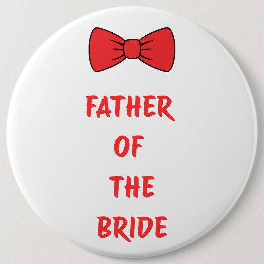 Father of the Bride Ronde Button 6,0 Cm (Voorkant)