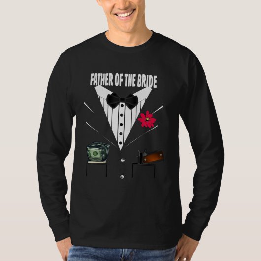 Father of the Bride Tuxedo Wedding Sample Group T-shirt (Voorkant)