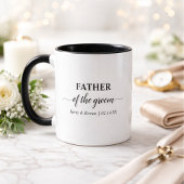 Father of the Groom Black and White Personalized Mok
