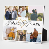 Father of the Groom Heart Then Now Photo Collage Fotoplaat (Zijkant)