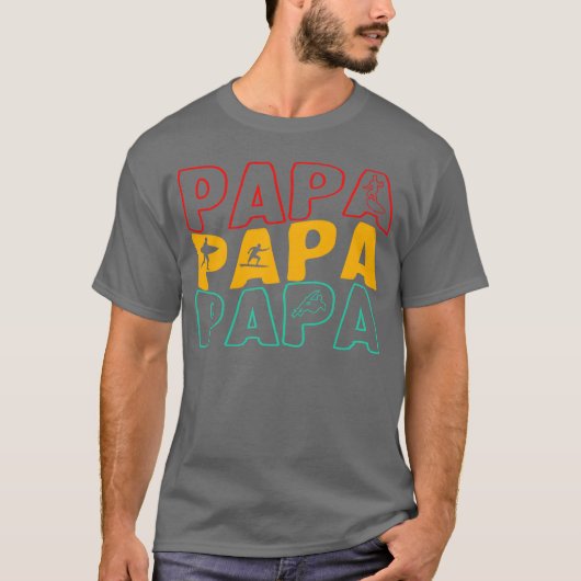 Father Paper Protector Provider retro T-shirt (Voorkant)