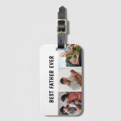Father Photo Collage Custom Giant Bagagelabel (Voorkant (verticaal))