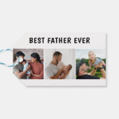 Father Photo Collage Custom Giant Cadeaulabel (Achterkant Horizontaal)