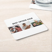 Father Photo Collage Custom Giant Kartonnen Onderzetters (Schuin)