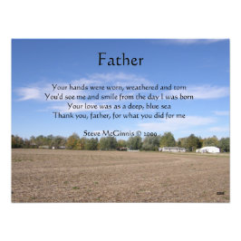Father Poem-foto afdrukken Foto Afdruk