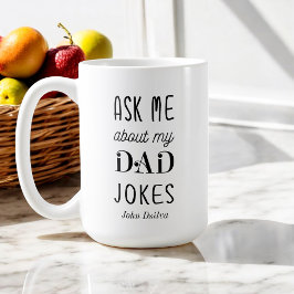 Father Quote Black Vraag me naar mijn vader grappe Koffiemok