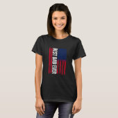 Father s day Best Dad Ever with US American Flag T-shirt (Voorkant volledig)