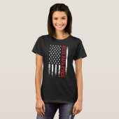 Father s Day Best Papa Ever with US American Flag  T-shirt (Voorkant volledig)