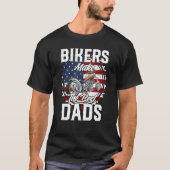 Father s Day Biker Gold Hardtail Custom Chopper T-shirt (Voorkant)
