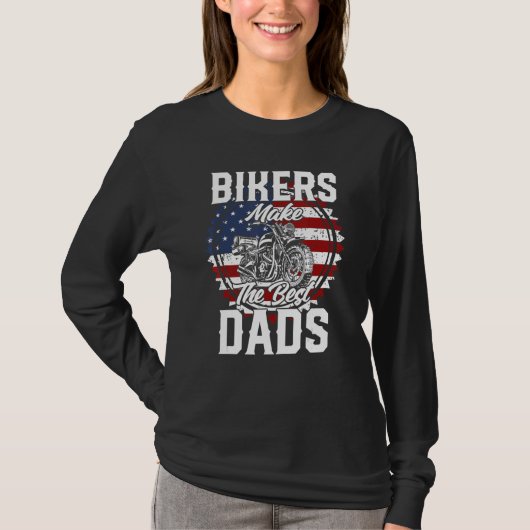 Father s Day Biker Modern Touring Road Motorcycle T-shirt (Voorkant)