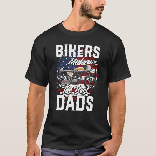 Father s Day Biker Old School Cafe Racing Motorcyc T-shirt (Voorkant)