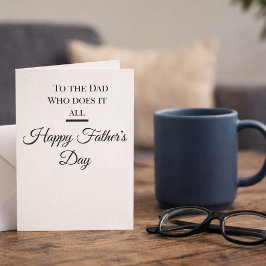 Father’s Day Card for Dad Minimal Elegant Kaart