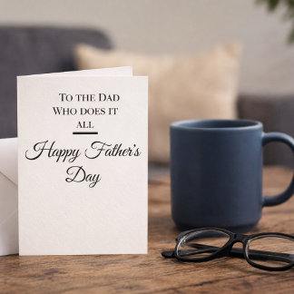 Father’s Day Card for Dad Minimal Elegant Kaart