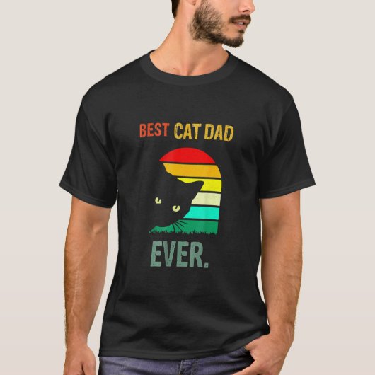 Father s Day Cat Daddy 2023 Best Cat Dad Ever Meow T-shirt (Voorkant)