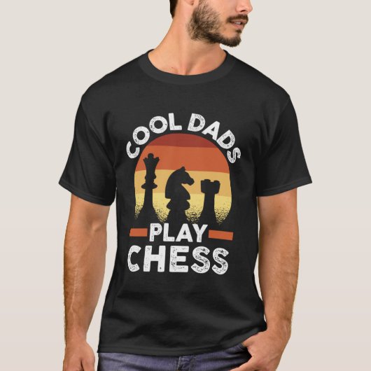 Father s Day Chess Player Retro Cool Dads Play Che T-shirt (Voorkant)