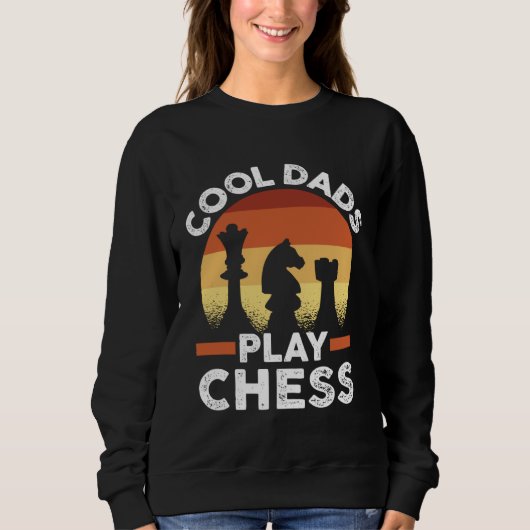 Father s Day Chess Player Retro Cool Dads Play Che Trui (Voorkant)