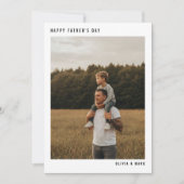 Father’s Day Custom Photo Collage Modern Simple Feestdagenkaart (Voorkant)