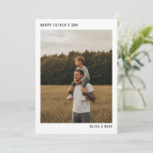 Father’s Day Custom Photo Collage Modern Simple Feestdagenkaart (Staand voorkant)