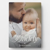Father’s Day Daddy & Baby Personalized Photo Gift Fotoplaat (voorkant)