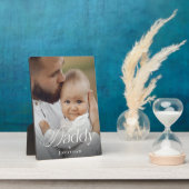Father’s Day Daddy & Baby Personalized Photo Gift Fotoplaat (Zijkant)