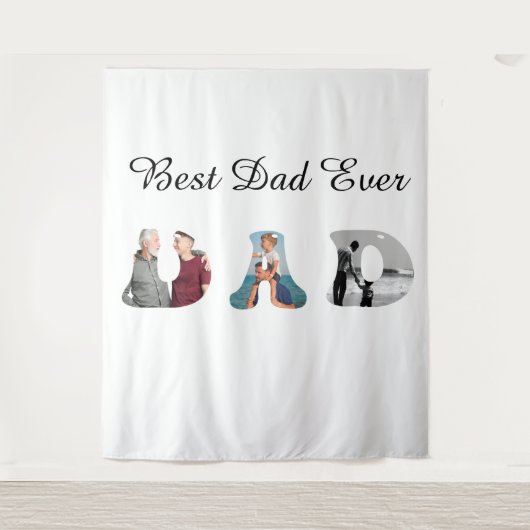 Father’s Day Gift for Dad \ Best Dad Ever Wandkleed (Voorkant)