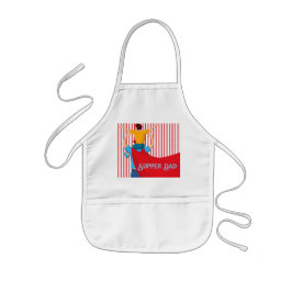 Father’s Day Gift for Supper Dad Apron Kinder Schort