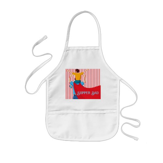 Father’s Day Gift for Supper Dad Apron Kinder Schort (Voorkant)