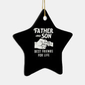Father Son Friends Fist Bump Shirt Father Day Keramisch Ornament (Rechts)