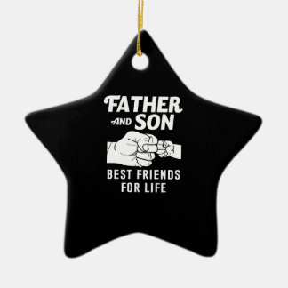 Father Son Friends Fist Bump Shirt Father Day Keramisch Ornament