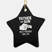 Father Son Friends Fist Bump Shirt Father Day Keramisch Ornament (Links)