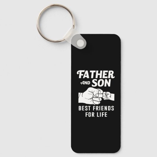 Father Son Friends Fist Bump Shirt Father Day Sleutelhanger (Voorkant)