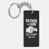 Father Son Friends Fist Bump Shirt Father Day Sleutelhanger (Voorkant Links)