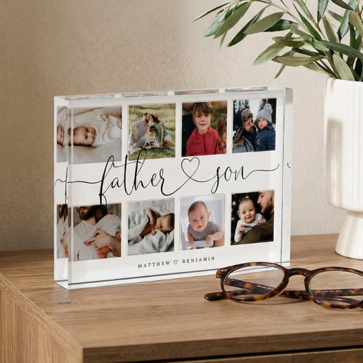 Father Son Heart Script | Fotoraster collage Fotoblokken