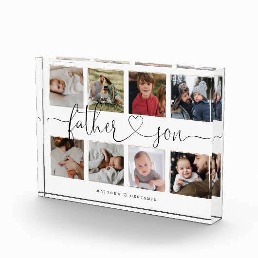 Father Son Heart Script | Fotoraster collage Fotoblokken (Rechts)