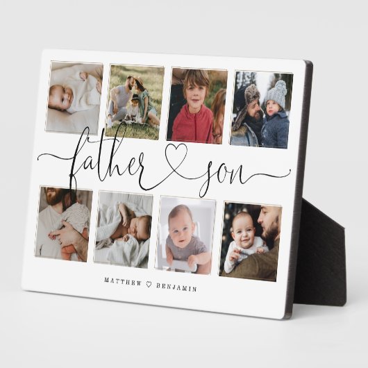 Father Son Heart Script | Fotoraster collage Fotoplaat (Zijkant)