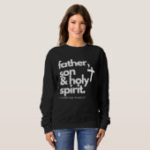Father, Son & Holy Spirit Warrior Jesus Cross T-Sh Trui (Voorkant volledig)