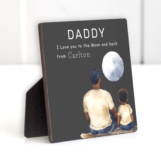 Father Son Moon Message Plaque Fotoplaat