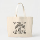 Father Time met Scythe en Hourglass Grote Tote Bag (Voorkant)