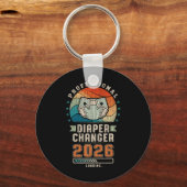 Father To Be Future Daddy, Expecting Dad 2026 Diap Sleutelhanger (Voorkant)