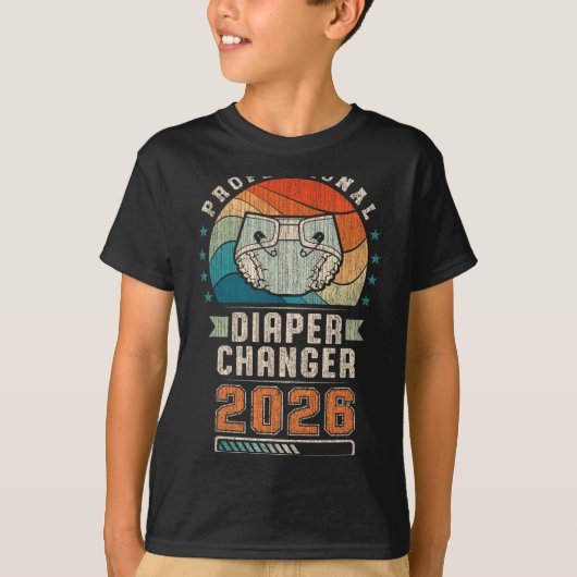 Father To Be Future Daddy, Expecting Dad 2026 Diap T-shirt (Voorkant)