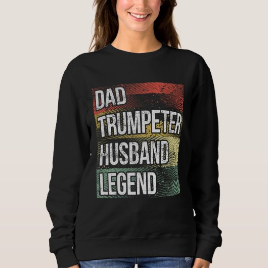 Father Trumpet Player Dad Trumpeter Husband Trumpe Trui (Voorkant)