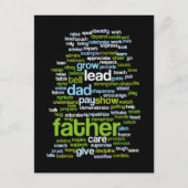 Father Word Cloud Briefkaart (Voorkant)