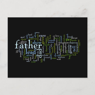 Father Word Cloud-Briefkaart Briefkaart