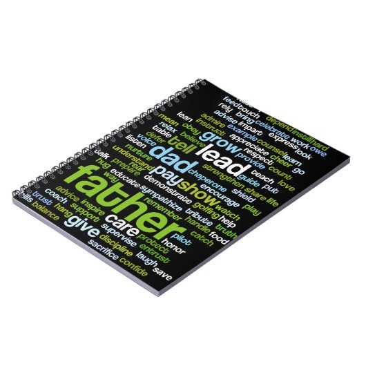 Father Word Cloud Notitieboek (Linkerzijde)