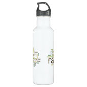 Father Word Cloud Waterfles (Achterkant)