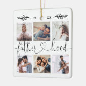 Fatherhood Family Keepomwille Photo Collage Keramisch Ornament (Links)