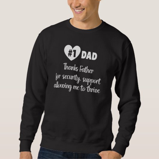 Fatherhood Pride Fashionable Clothing for Amazing Trui (Voorkant)