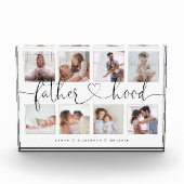Fatherhood Script | Gift for vaders Photo Collage Fotoblokken (Voorkant)